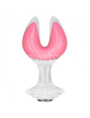 Gemoria Plug Anal Silicona Doble Punta Brilla en la Oscuridad