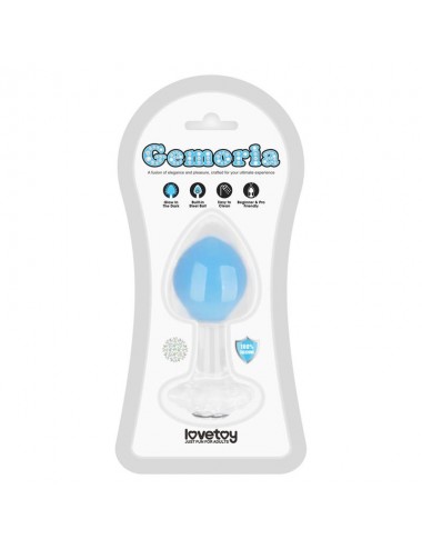 Gemoria Plug Anal Silicona Bola Interna Acero Brilla en la Oscuridad