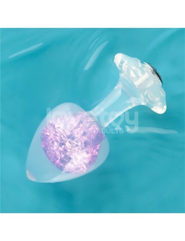 Gemoria Plug Anal de Silicona con Esfera de Cristal