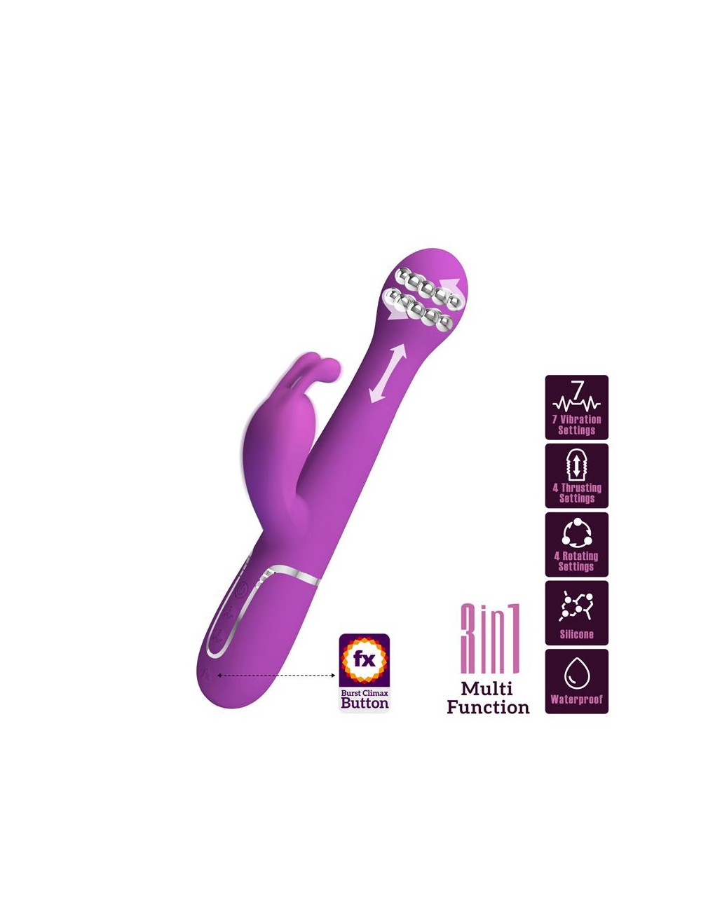 Dejon Vibrador con Thrusting y Rotacion Twinkled