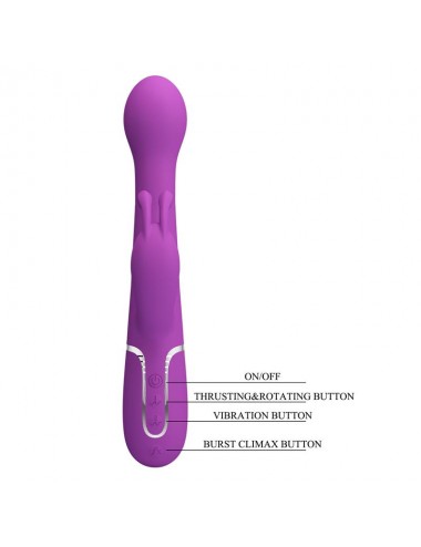 Dejon Vibrador con Thrusting y Rotacion Twinkled