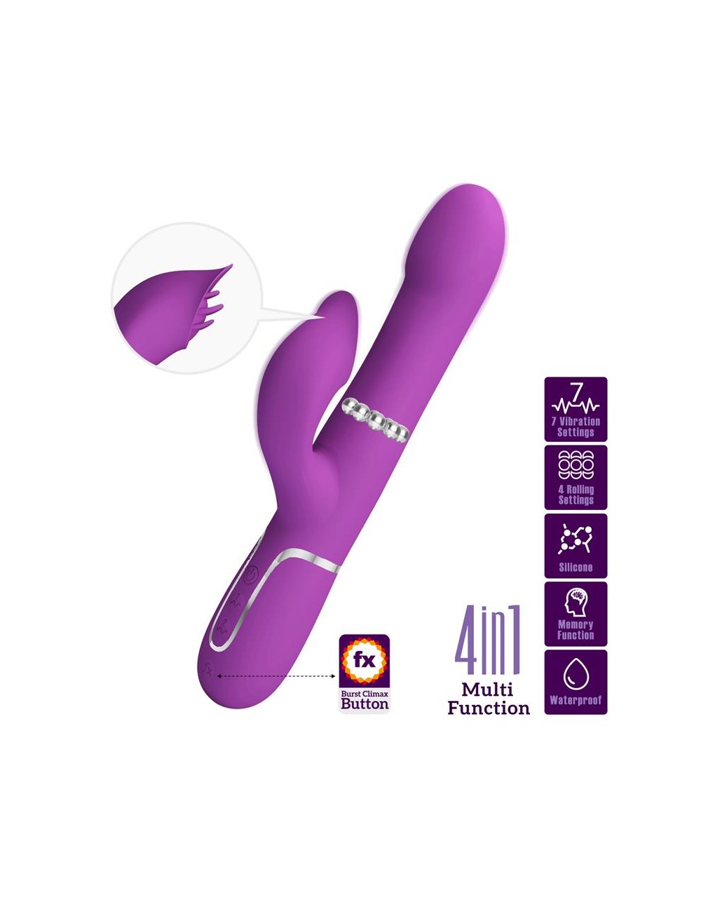 Zalin Vibrador con Bolas Rotatorias y Lengua