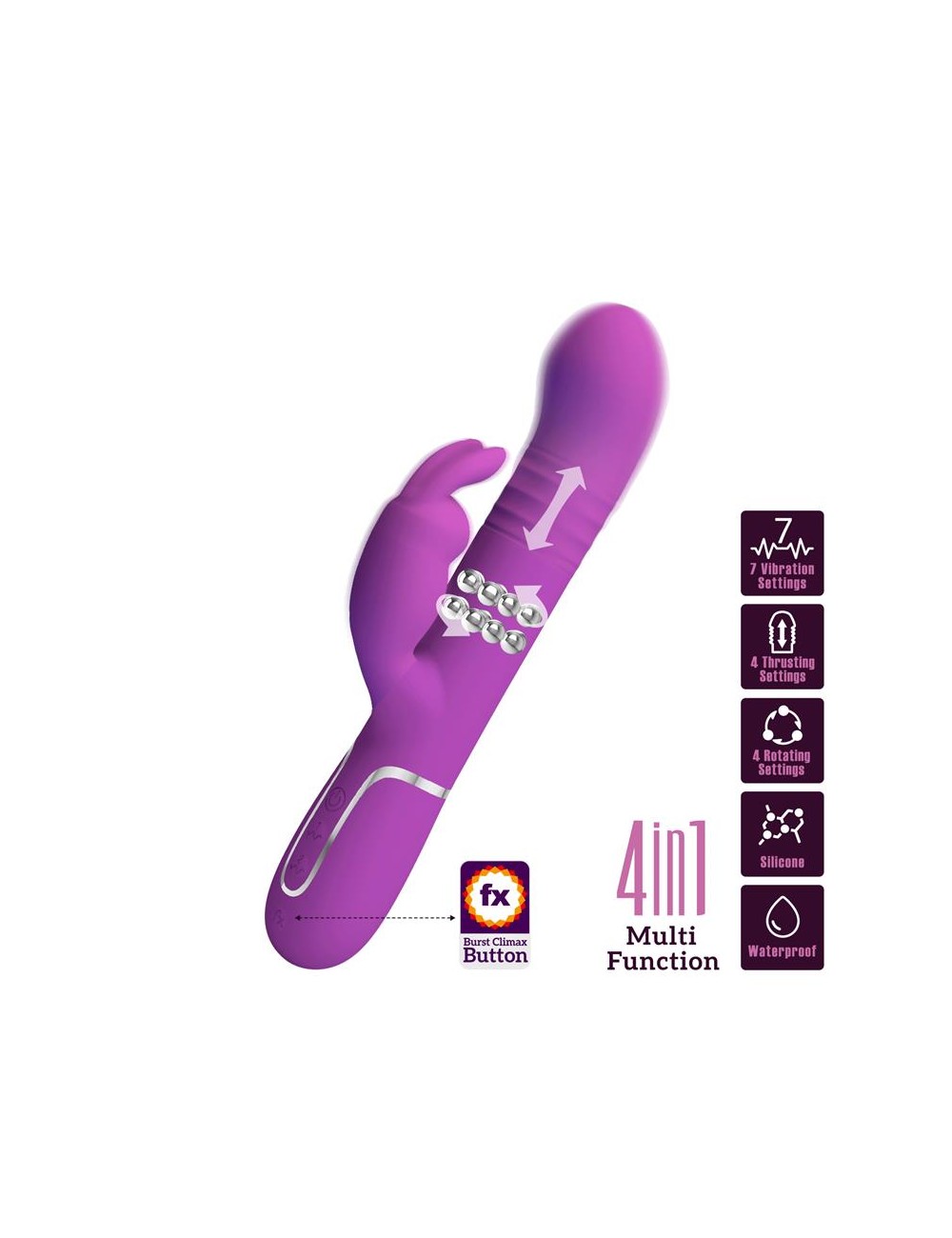 Coale Vibrador con Bolas Rotatorias y Up and Down