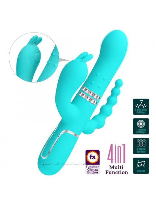 Cammy Vibrador con Bolas Rotadoras y Cadena Anal