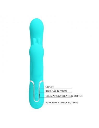 Cammy Vibrador con Bolas Rotadoras y Cadena Anal
