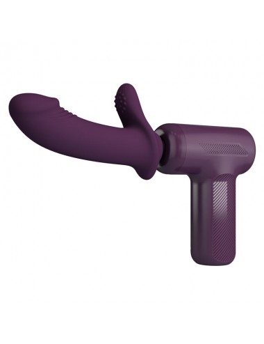 Dj Scholar Pistola de Masaje con Dildo Funcion Empuje Purpura