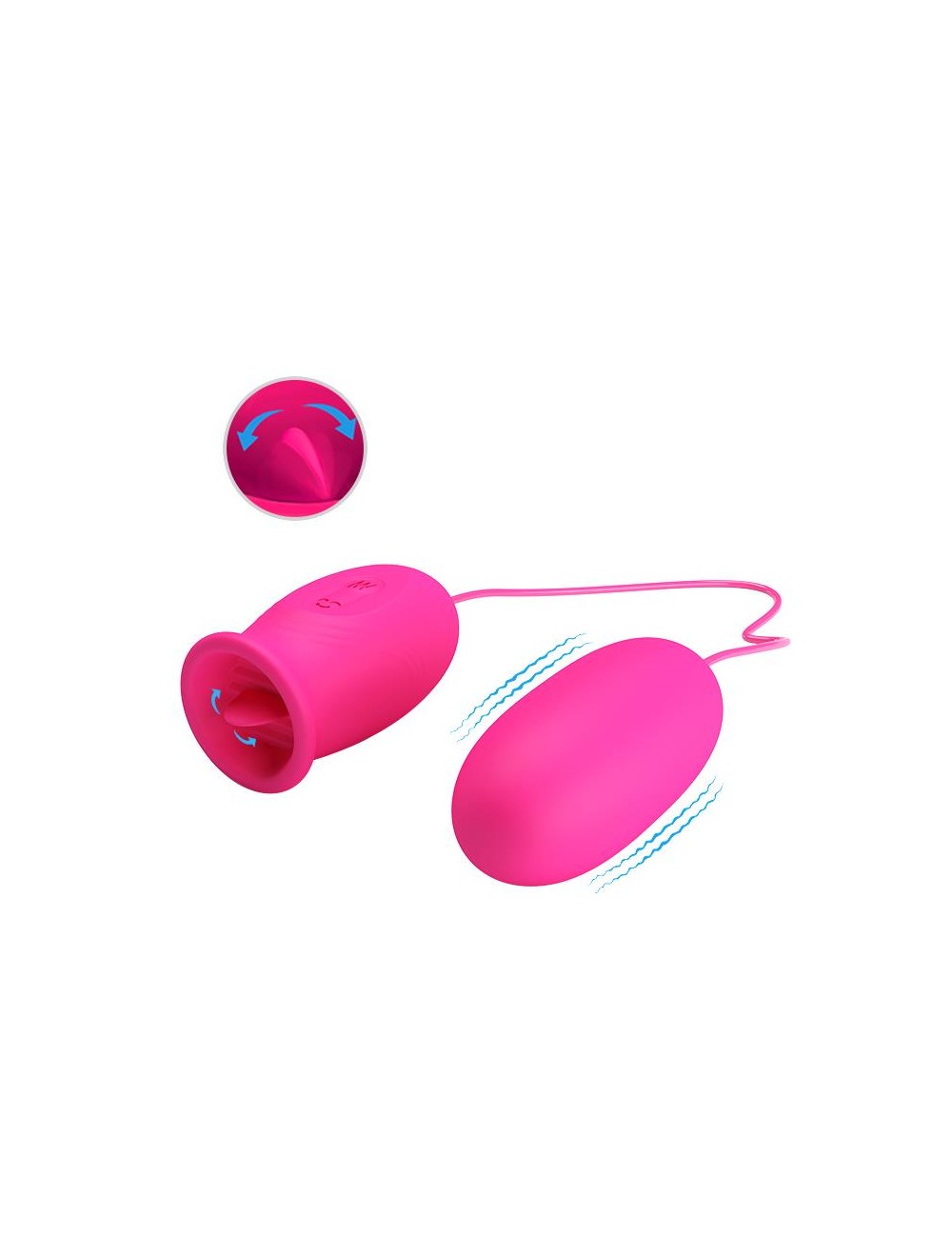 Daisy Huevo Vibrador y Lengua Estimuladora Rosa
