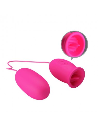 Daisy Huevo Vibrador y Lengua Estimuladora Rosa