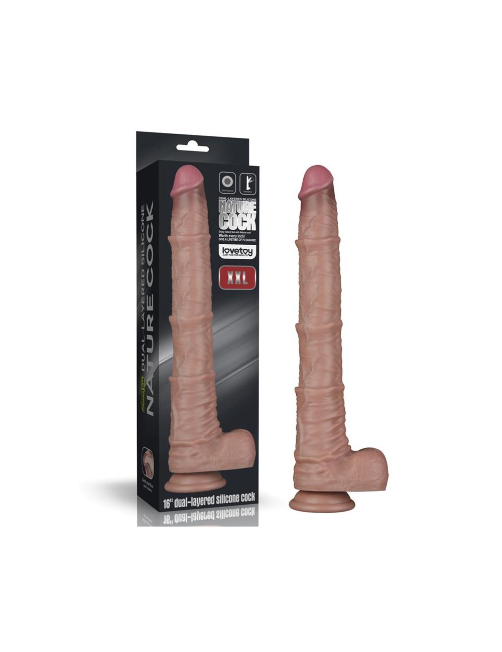Dildo Dual Layered Articulable XXL 16
