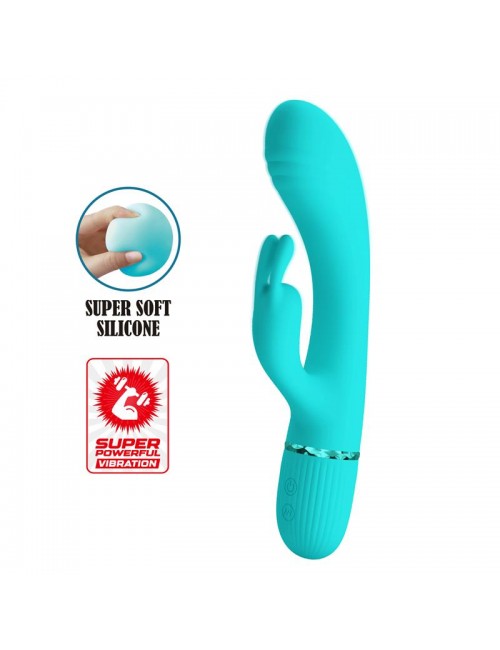 Scocco Vibrador con Rabbit Turquesa