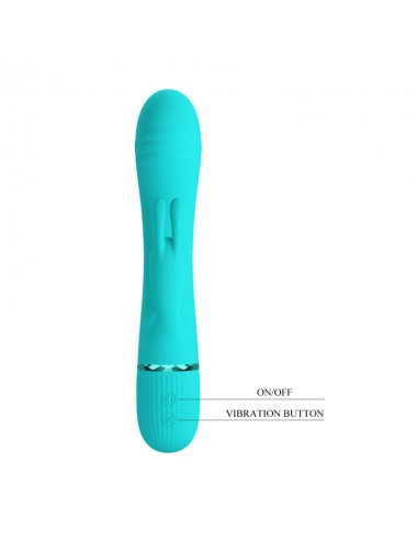 Scocco Vibrador con Rabbit Turquesa