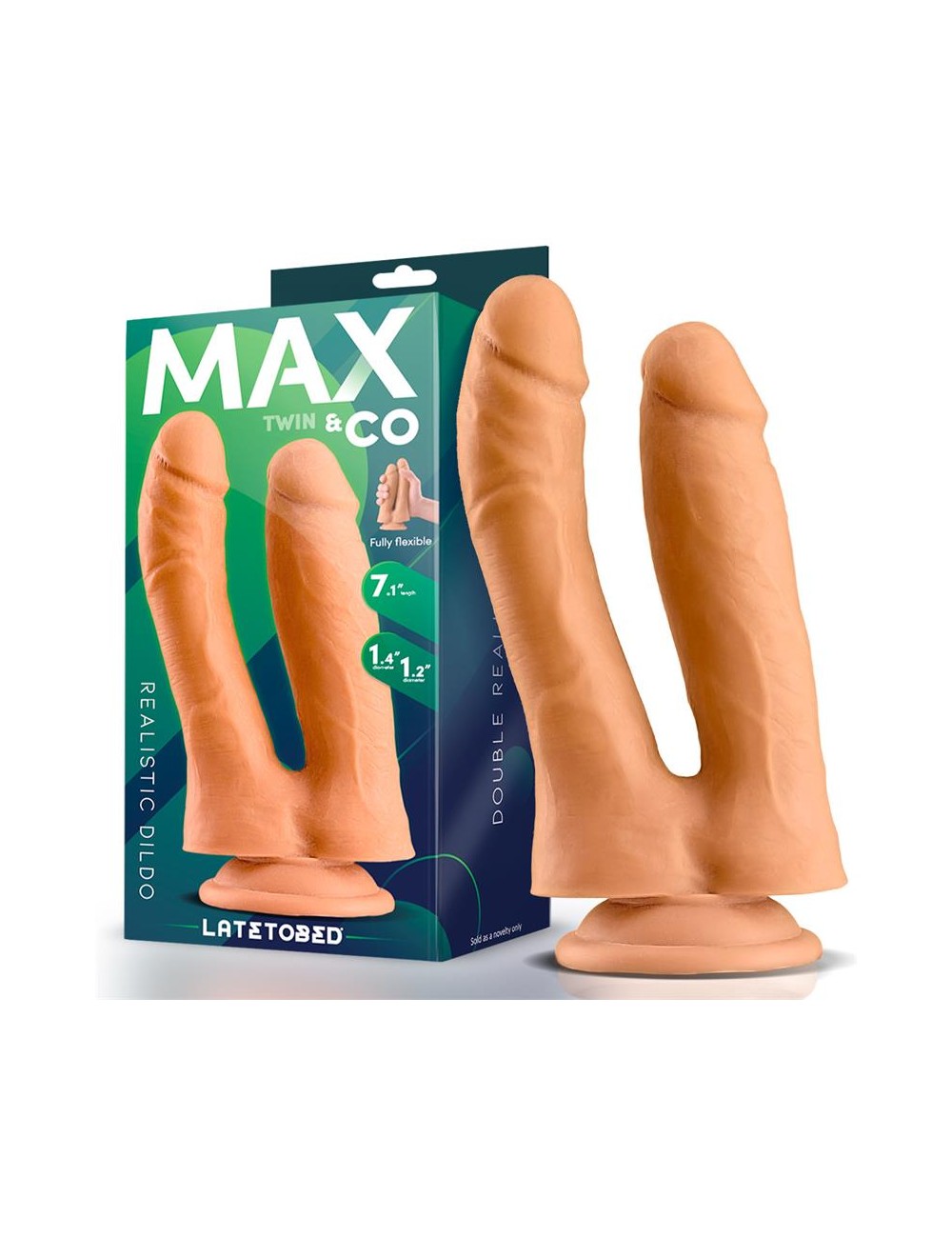 Twin Dildo Doble Realista 71 Natural