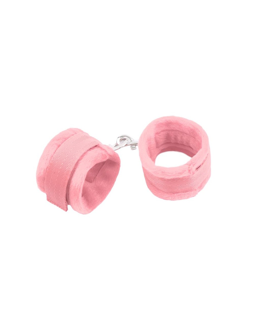 Esposas de Tela con Velcro para Munecas con Pelo Largo Rosa