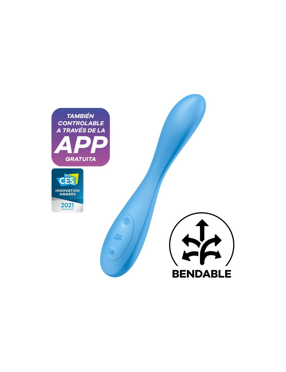 Vibrador G Spot Flex 4 con APP Satisfyer Connect Azul