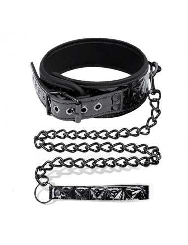 Collar con Correa Sapphire Cuero Vegano