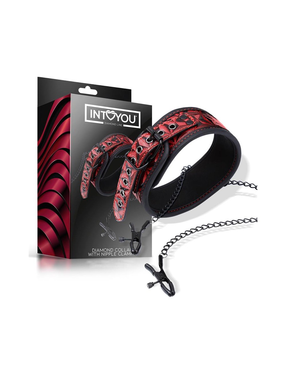 Collar con Pinzas para los Pezones Diamond Cuerpo Vegano