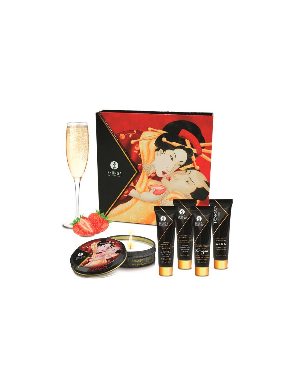 Shunga Kit Secretos de una Geisha Vino Espumoso