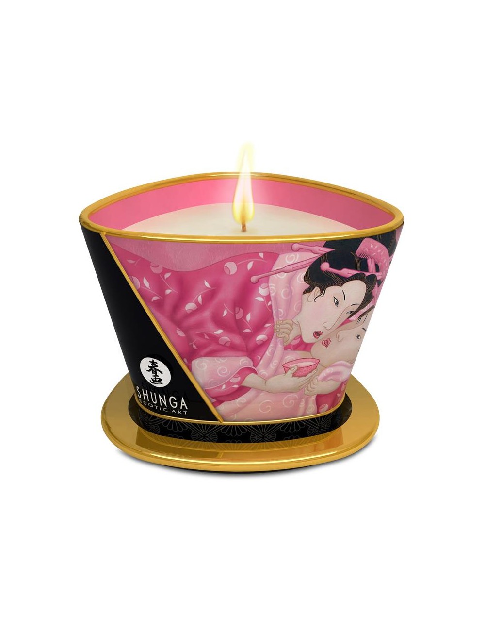 Shunga Vela de Masaje Rosa