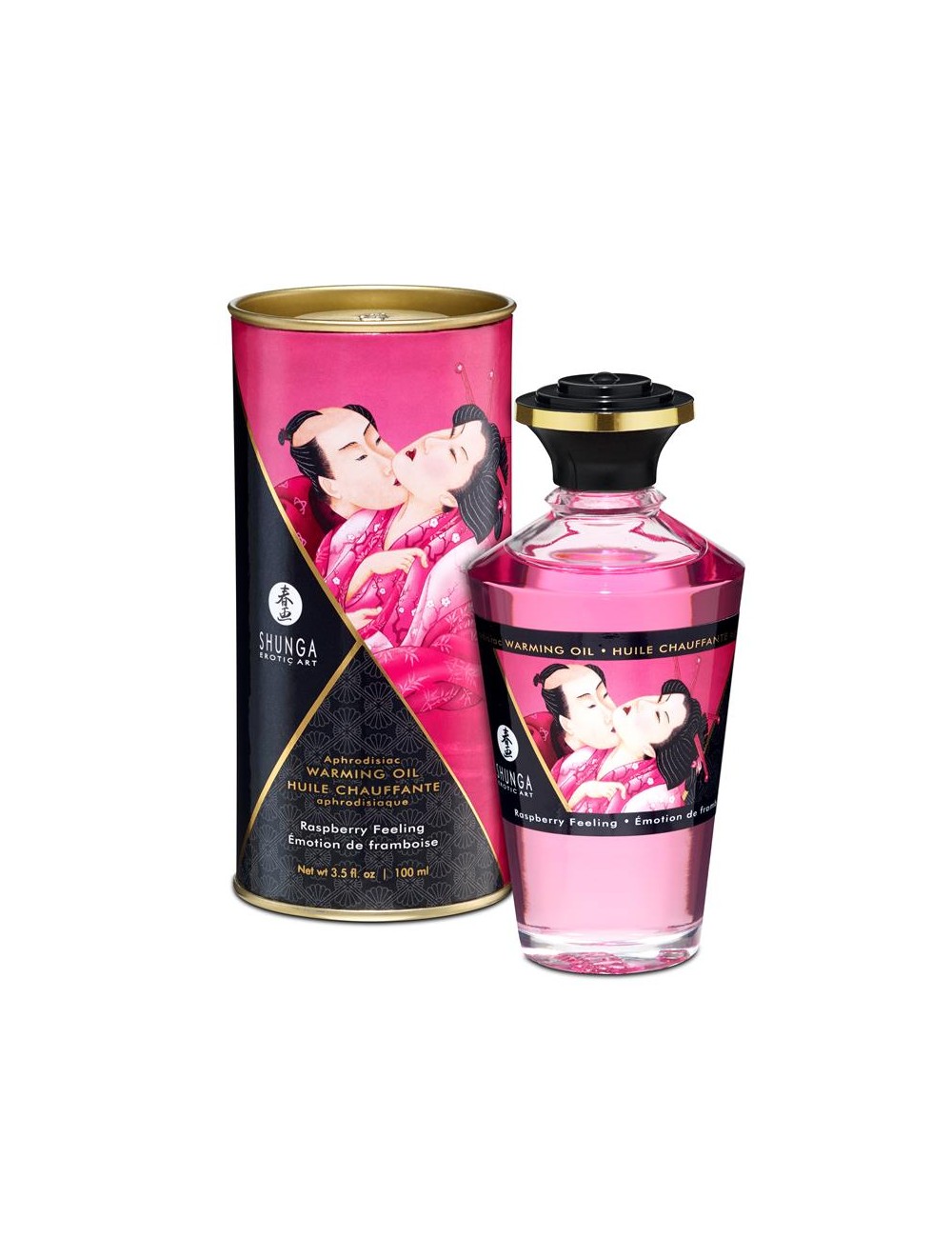 Shunga Aceite de Masaje de Efecto Calor Aroma a Frambuesa