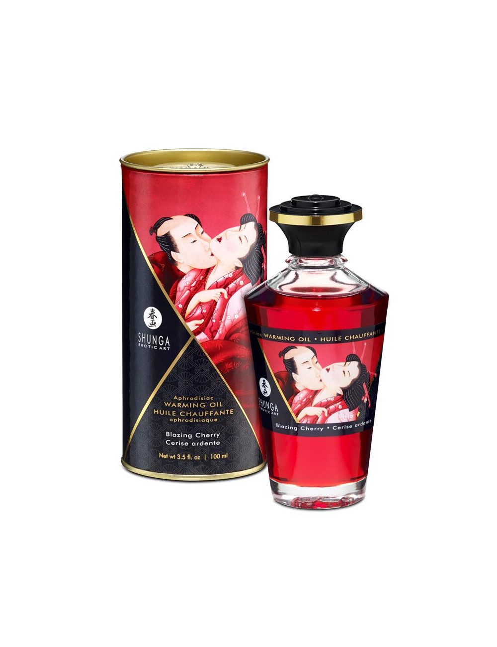 Shunga Aceite de Masaje Efecto Calor Cereza Ardiente