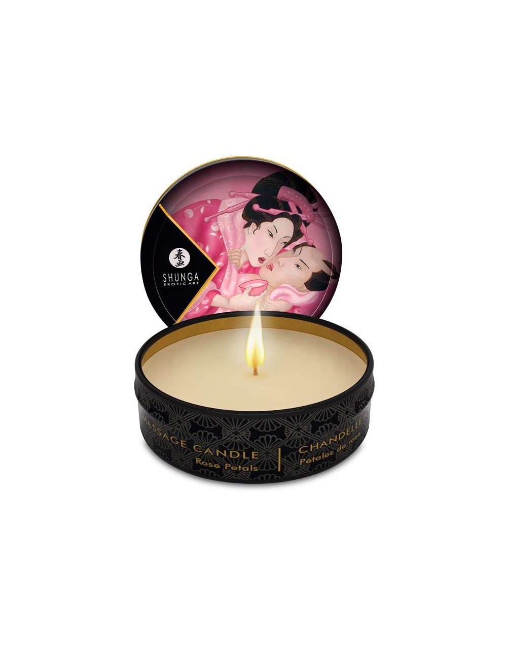 Shunga Mini Vela de Masaje Afrodisiaca Rosa