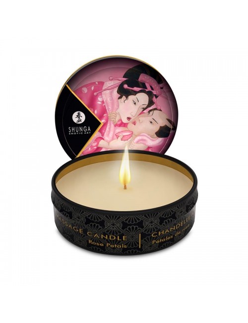 Shunga Mini Vela de Masaje Afrodisiaca Rosa