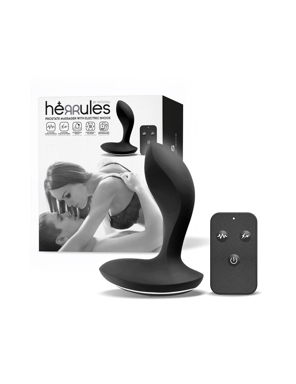 Masajeador Prostatico con Electro Shock y Vibracion con Control Remoto