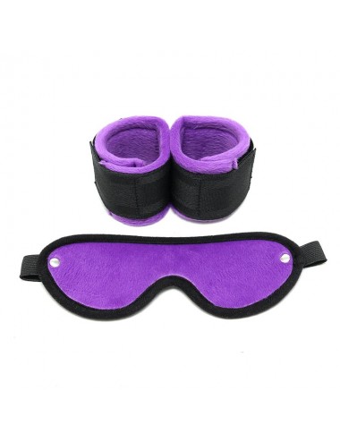Esposas y Mascara Ajustables Purpura