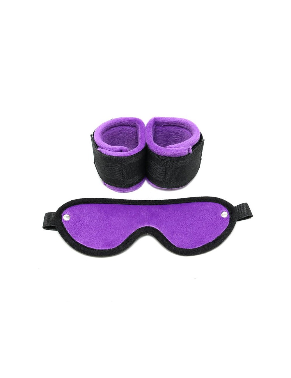 Esposas y Mascara Ajustables Purpura