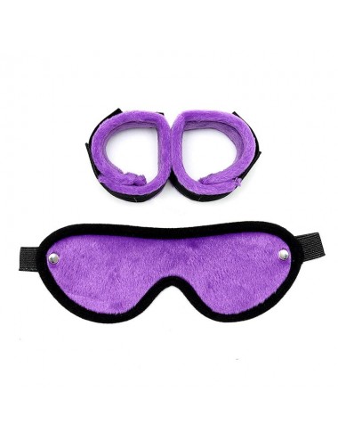 Esposas y Mascara Ajustables Purpura