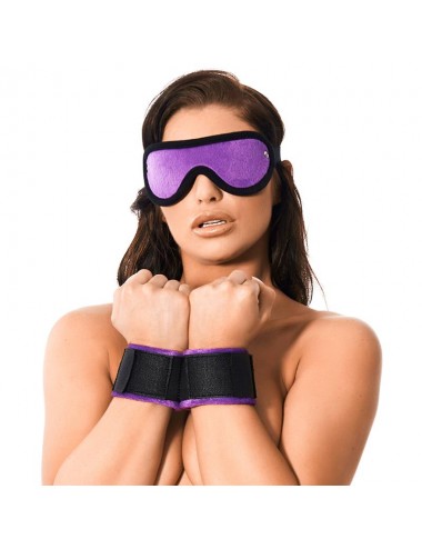 Esposas y Mascara Ajustables Purpura