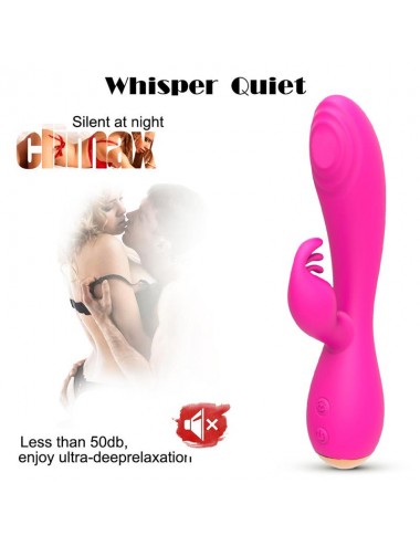 Conejito Vibrador Magic Stick con Pulsacion Fucsia