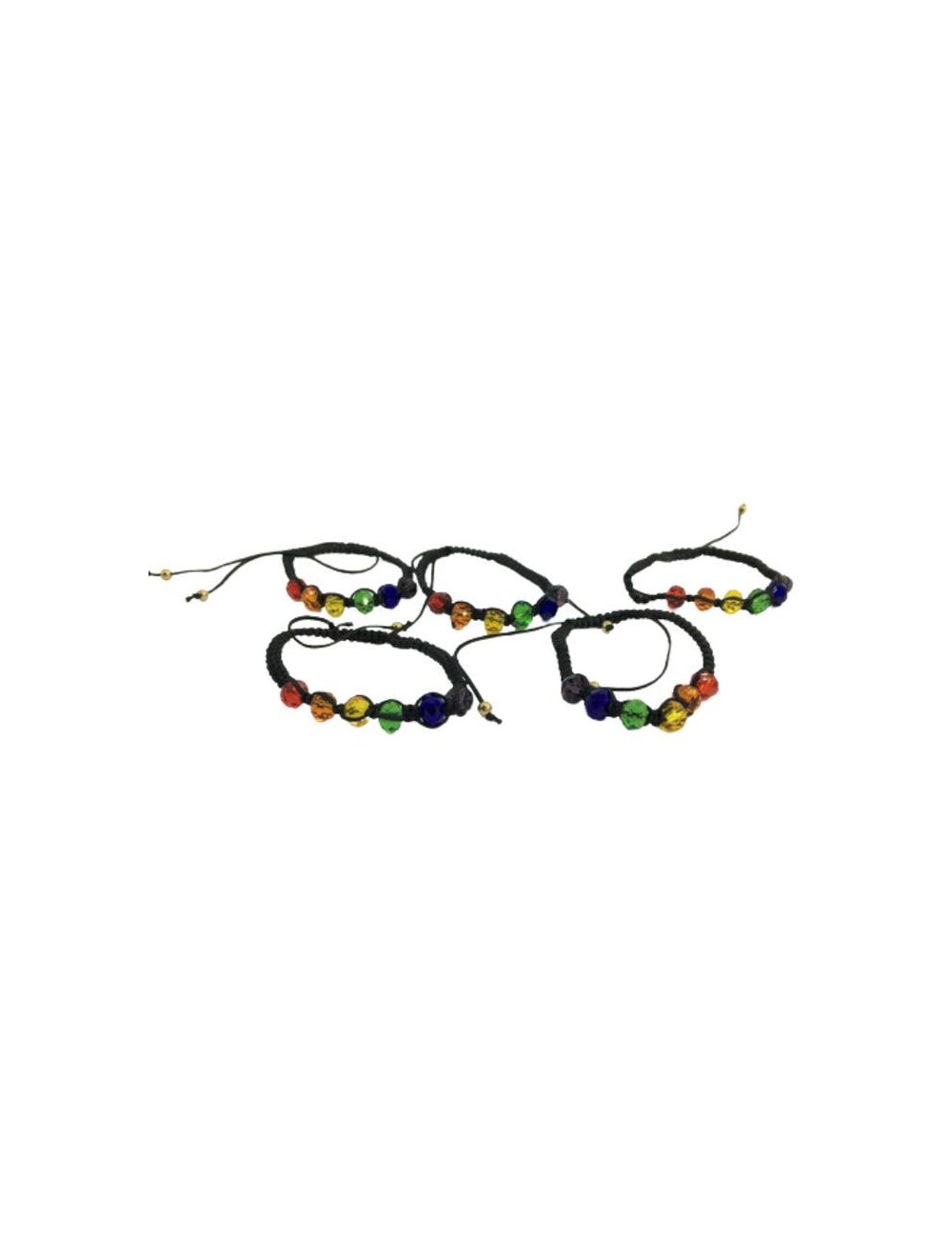 Pulsera de Bolas de Cristal Colores Bandera LGBT