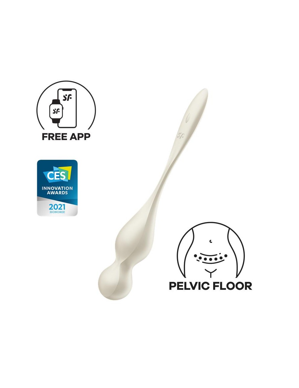 Love Birds 1 Bolas Kegel con APP Blanco