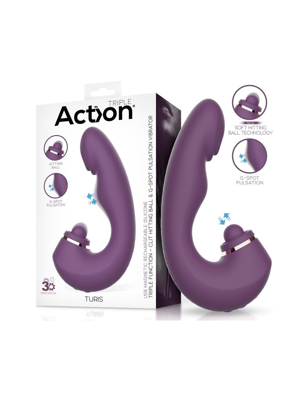 Turis Soft Hitting Ball con Pulsacion para el Punto G y Vibracion