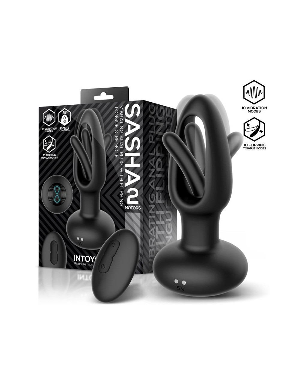 Sasha Plug con Vibracion y Lengua Flipping yControl Remoto