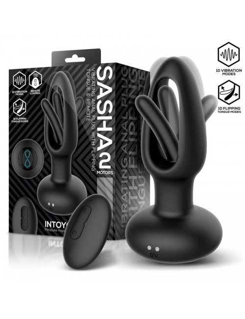 Sasha Plug con Vibracion y Lengua Flipping yControl Remoto