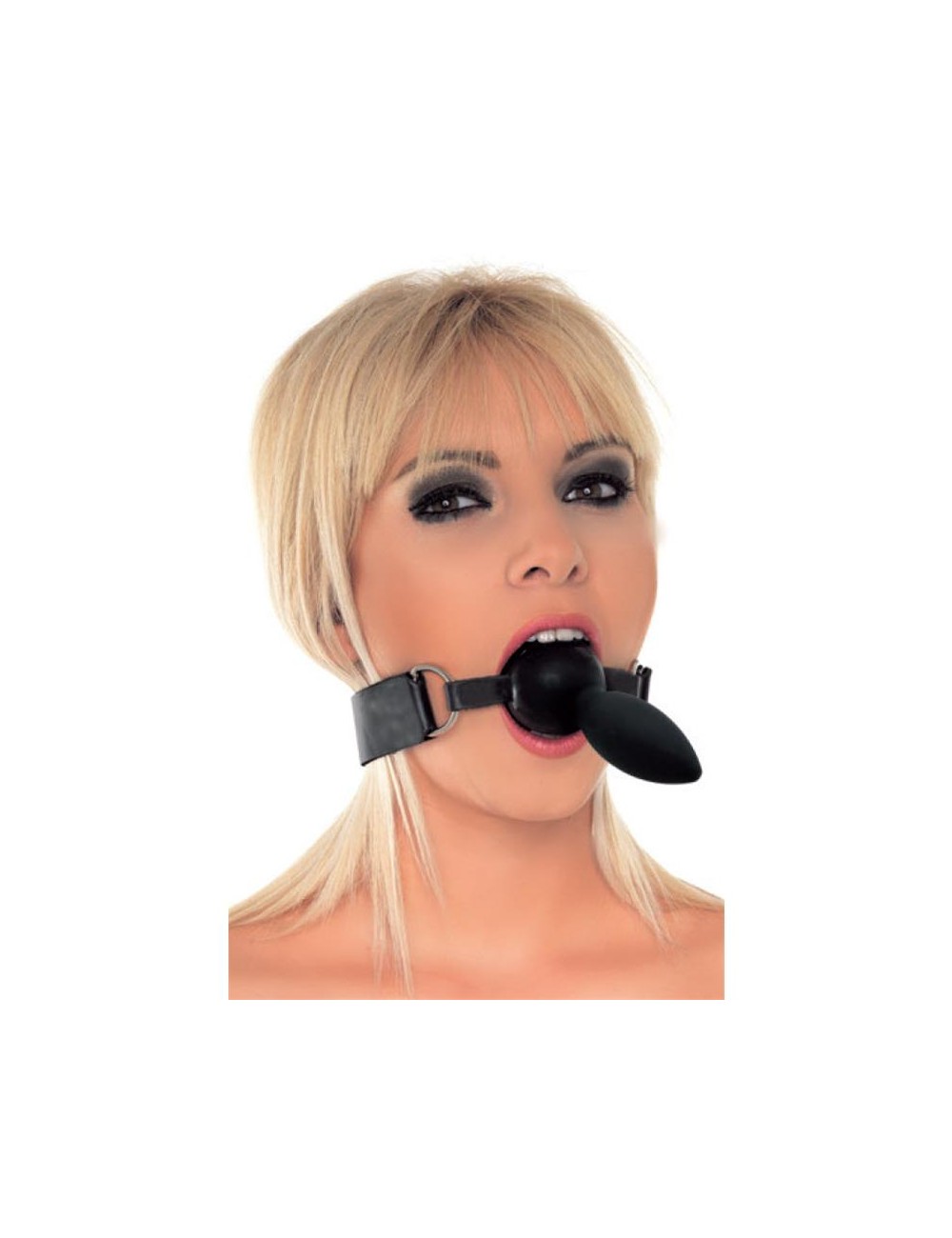 Mordaza con Plug Silicona