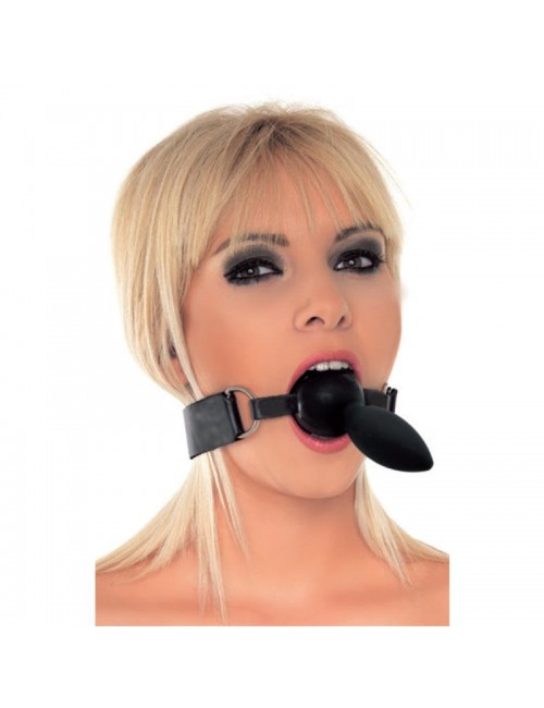 Mordaza con Plug Silicona