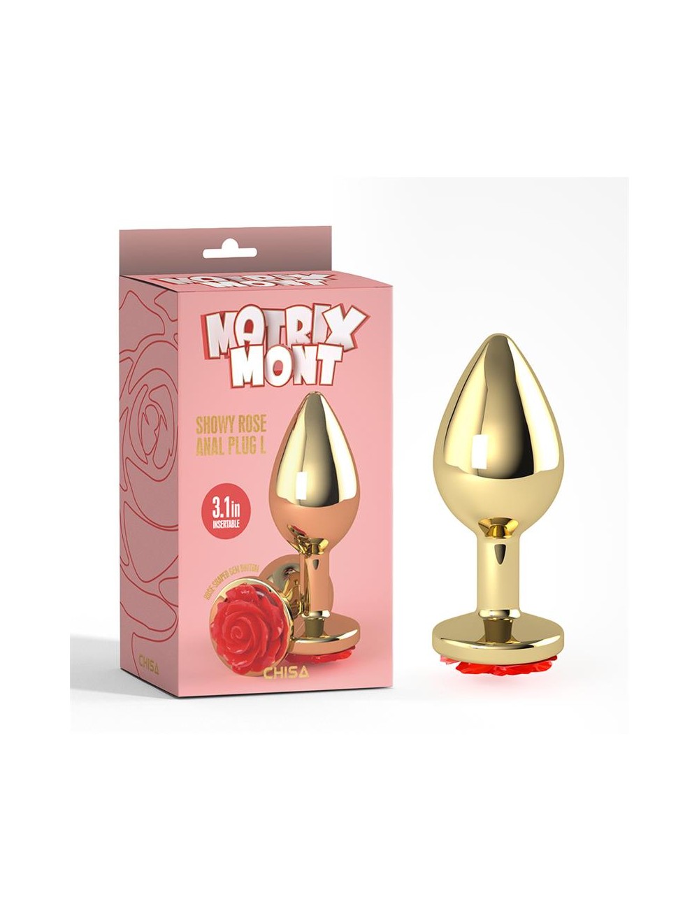 Plug Anal con Joya de Rosa Showy Rose Talla L