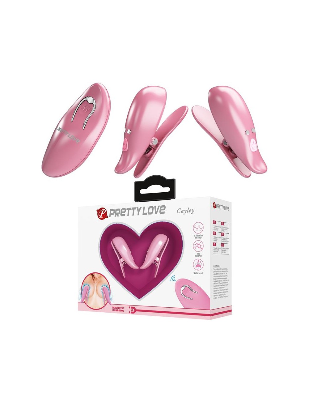 Cailey Pinzas para Pezones con Vibracion y Control Remoto
