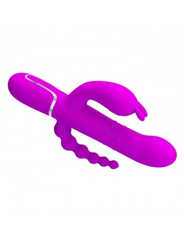 Cammy 4 in 1 Vibrador con Bolas Rotadoras y Cadena Anal