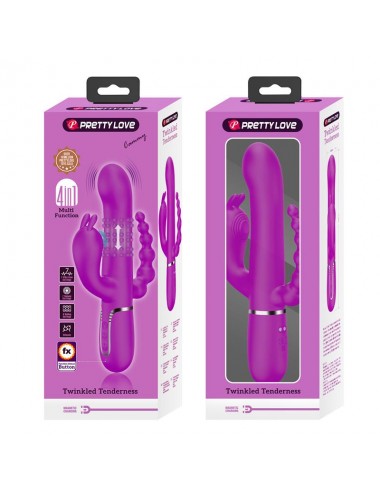 Cammy 4 in 1 Vibrador con Bolas Rotadoras y Cadena Anal