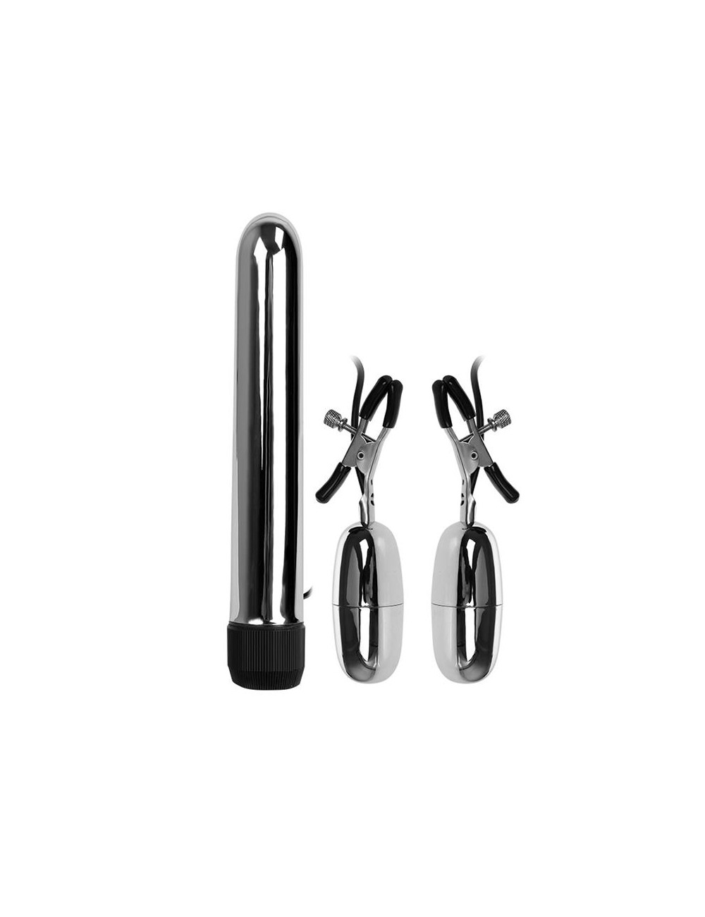 Baile Set Bala Vibrador y Pinzas para Pezones con Vibracion Turbo