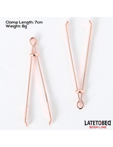 Pinzas para Pezones Color Oro Rosa