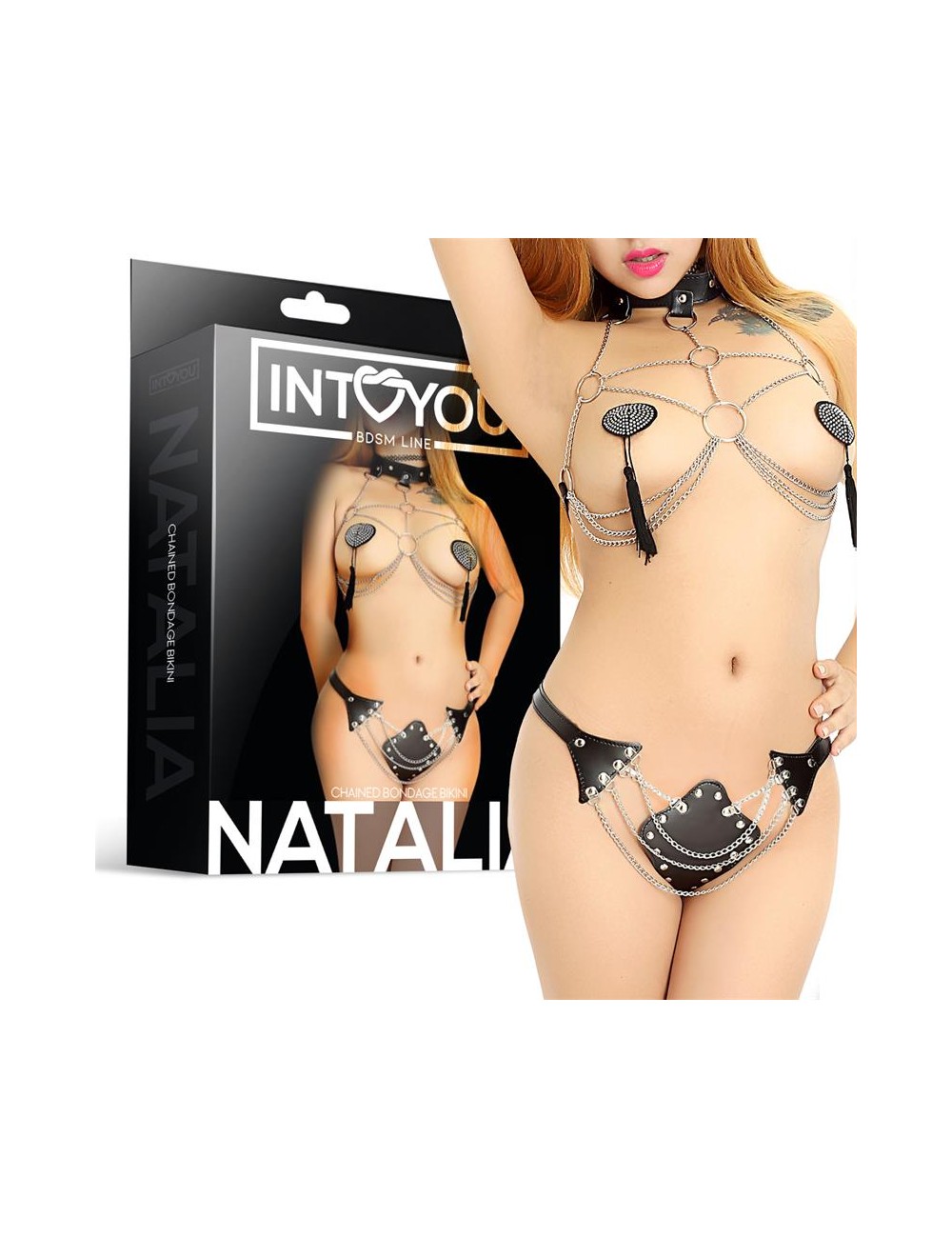 Natalia Bikini de Bondage con Cadenas