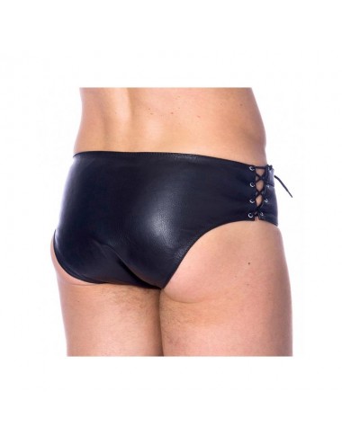 Slips de Cuero Ajustable Color Negro
