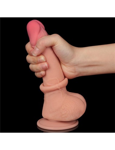 Dildo Dual Layer Piel Deslizante Retractil 75