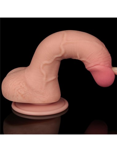 Dildo Dual Layer Piel Deslizante Retractil 75