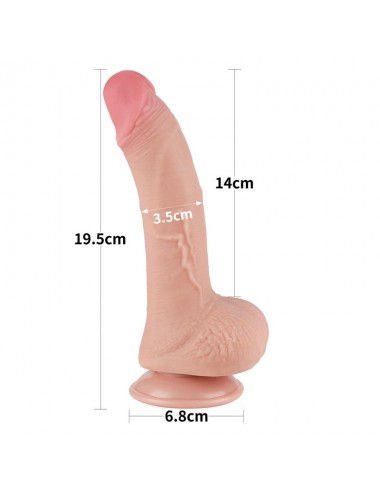 Dildo Dual Layer Piel Deslizante Retractil 75
